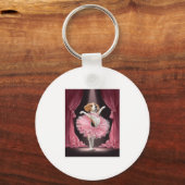 Ballerina Beagle � Grappige Hondendans Sleutelhanger (Voorkant)