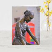 Ballerina Beeld Wenskaart Kaart (Gele Bloem)