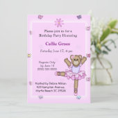 Ballerina Beer Birthday Party Kaart (Staand voorkant)