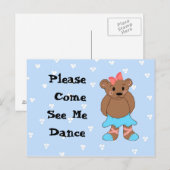 Ballerina Beer Dance Overweging Uitnodiging Briefkaart (Voorkant / Achterkant)