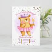 Ballerina Beer Uitnodiging (Staand voorkant)