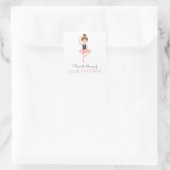 Ballerina Bibliotheek Boekplaat Vierkante Sticker (Tas)