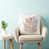 Ballerina Birds Name Florals Kussen (Stoel)