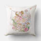 Ballerina Birds Name Florals Kussen (Voorkant)