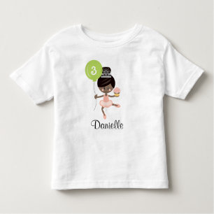 Ballerina Birthday Baby Toddler Shirt African Am