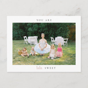 Ballerina Birthday Bedankt voor je foto-briefkaart Briefkaart