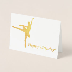 Ballerina Birthday Card Folie Kaarten