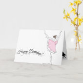 Ballerina Birthday Card Kaart (Gele Bloem)