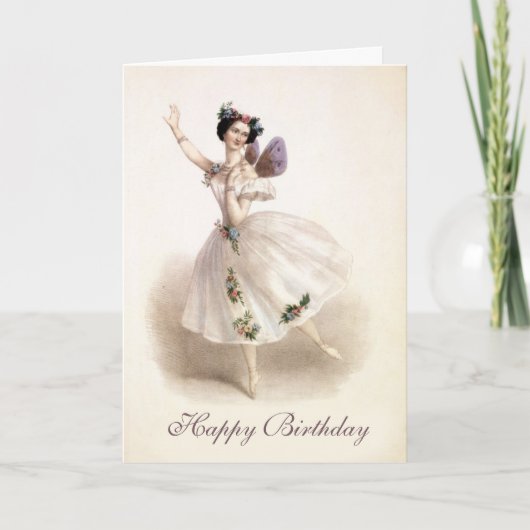Ballerina Birthday Card Kaart (Voorkant)
