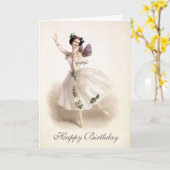 Ballerina Birthday Card Kaart (Gele Bloem)
