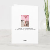 Ballerina Birthday Card (meisje in Tutu) Kaart (Achterkant)