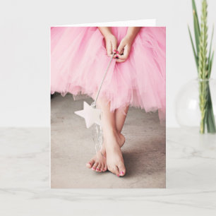 Ballerina Birthday Card (meisje in Tutu) Kaart