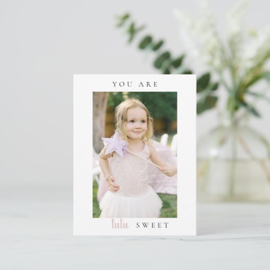 Ballerina Birthday Foto: Dank u Briefkaart (Staand voorkant)