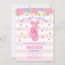Ballerina Birthday Invitation / Ballet Shoes