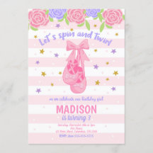 Ballerina Birthday Invitation / Ballet Shoes