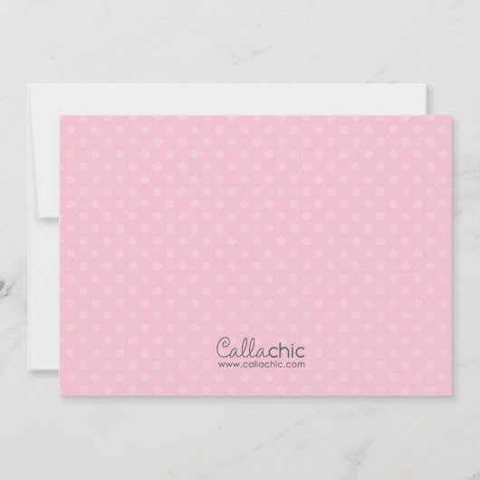 Ballerina Birthday Invitations with Photo (Pink) Kaart (Achterkant)