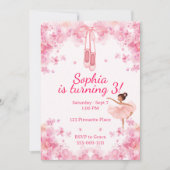 Ballerina Birthday Kaart (Voorkant)