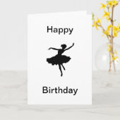 Ballerina Birthday Kaart (Gele Bloem)