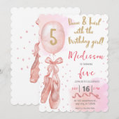 Ballerina Birthday Kaart (Voorkant / Achterkant)