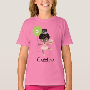 Ballerina Birthday Kinder Ringer T-Shirt African A