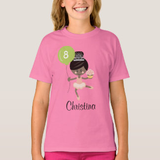 Ballerina Birthday Kinder Ringer T-Shirt African A