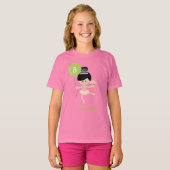 Ballerina Birthday Kinder Ringer T-Shirt Asian (Voorkant volledig)