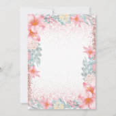 Ballerina Birthday Moon Pastel Pink Glitter Kaart (Achterkant)