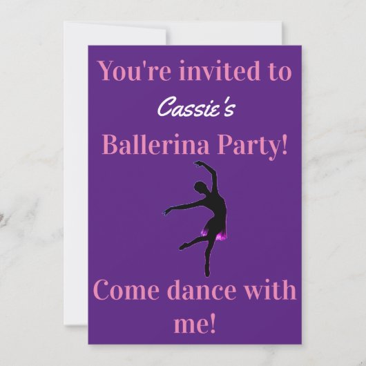 Ballerina Birthday Party (Voorkant)