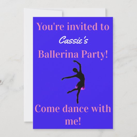Ballerina Birthday Party (Voorkant)
