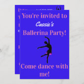 Ballerina Birthday Party (Voorkant / Achterkant)