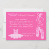 Ballerina Birthday Party Invitation Kaart (Voorkant)