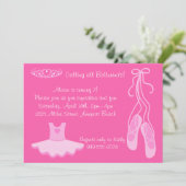 Ballerina Birthday Party Invitation Kaart (Staand voorkant)