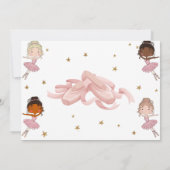 Ballerina Birthday Party Invitation Kaart (Achterkant)