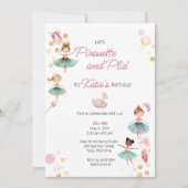 Ballerina Birthday Party Invitation Kaart (Voorkant)