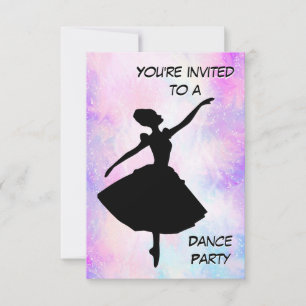 Ballerina Birthday Party Invitation Kaart
