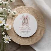 Ballerina Birthday Party Ronde Sticker