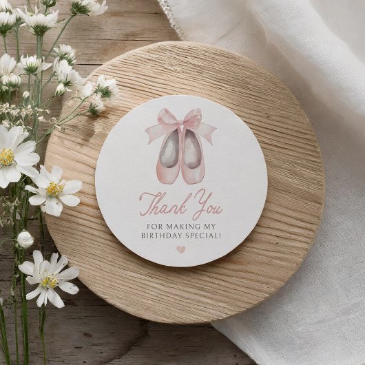 Ballerina Birthday Party Ronde Sticker
