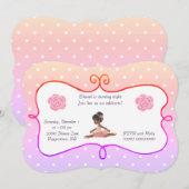 Ballerina Birthday polka dot Kaart (Voorkant / Achterkant)