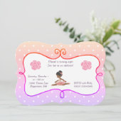 Ballerina Birthday polka dot Kaart (Staand voorkant)