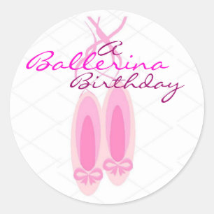 Ballerina Birthday Ronde Sticker