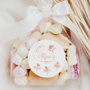 Ballerina Birthday Ronde Sticker