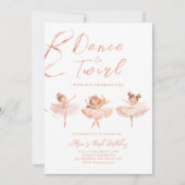 Ballerina Birthday Uitnodiging (Voorkant)