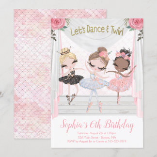 Ballerina Birthday Uitnodiging
