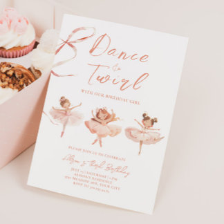 Ballerina Birthday Uitnodiging