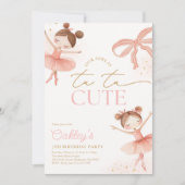 Ballerina Birthday Uitnodiging (Voorkant)