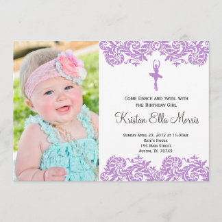 Ballerina Birthday Uitnodiging