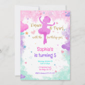 Ballerina Birthday Uitnodiging (Voorkant)