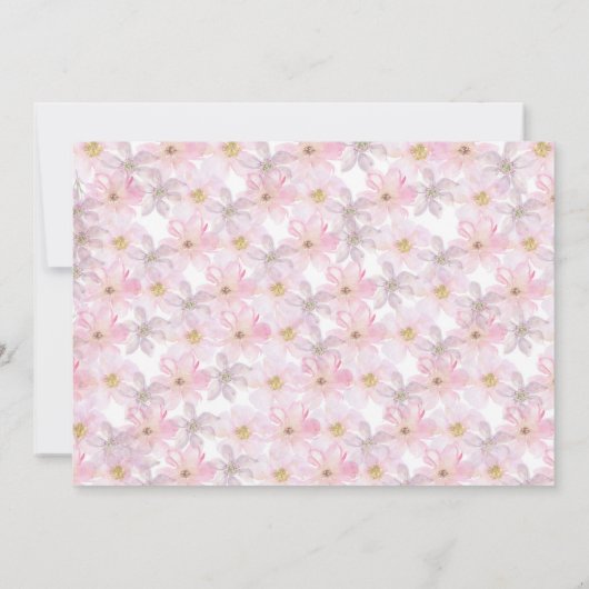 Ballerina Birthday Uitnodiging met foto (Achterkant)