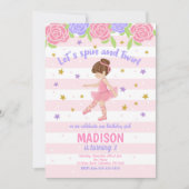 Ballerina Birthday Uitnodiging - Tutu Uitnodiging (Voorkant)