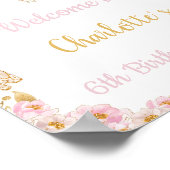 Ballerina Birthday Welkomstsignalen Poster (Hoek)